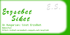 erzsebet siket business card